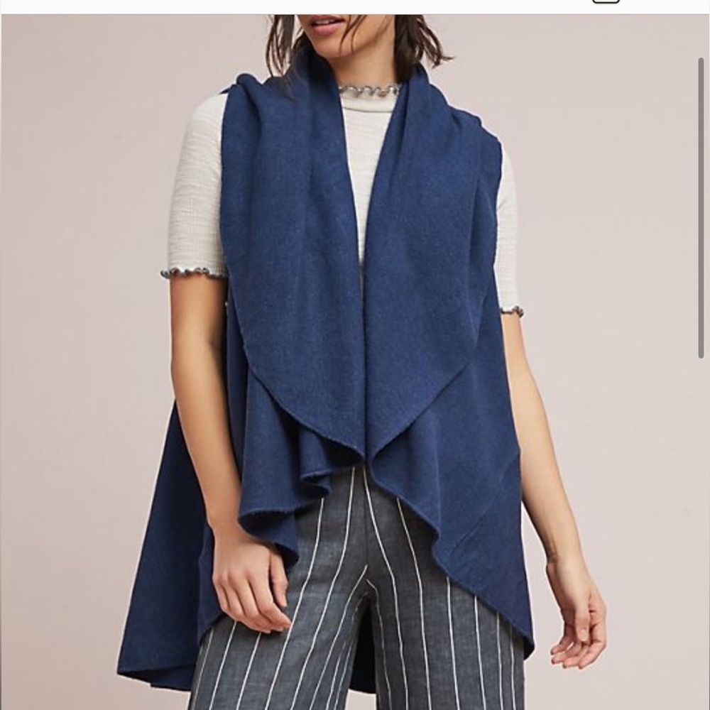 Anthropologie Cascades Shawl Sweater Vest